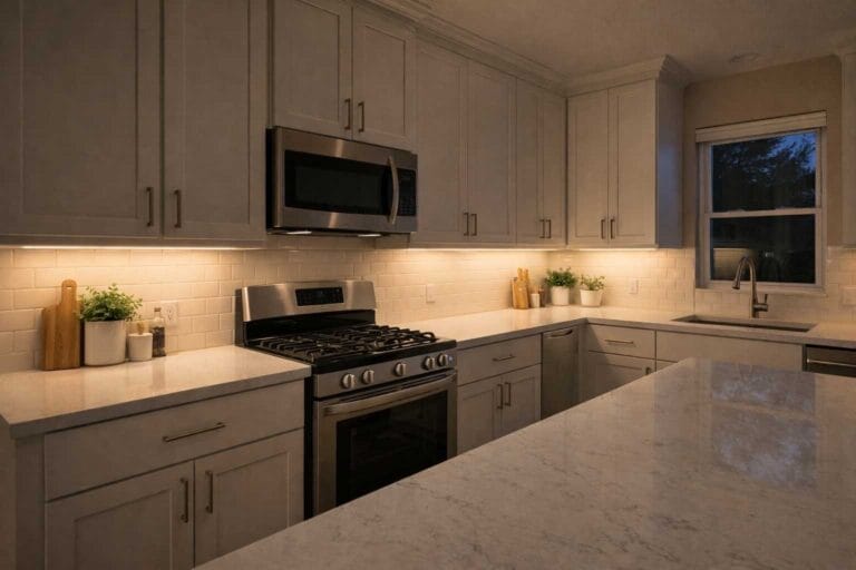 Kitchen Remodeling Spring TX 12 Under cabinet LED lighting installed in Spring TX kitchen remodel by Spring Kitchen Pros